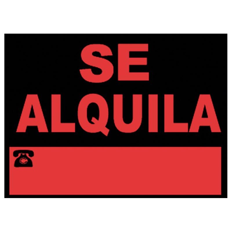 SEÑAL SE ALQUILA 40X30 CM